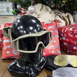 British Army Issue Revision Wolf Spider Tan Ballistic Tactical Goggles 3 Lenses