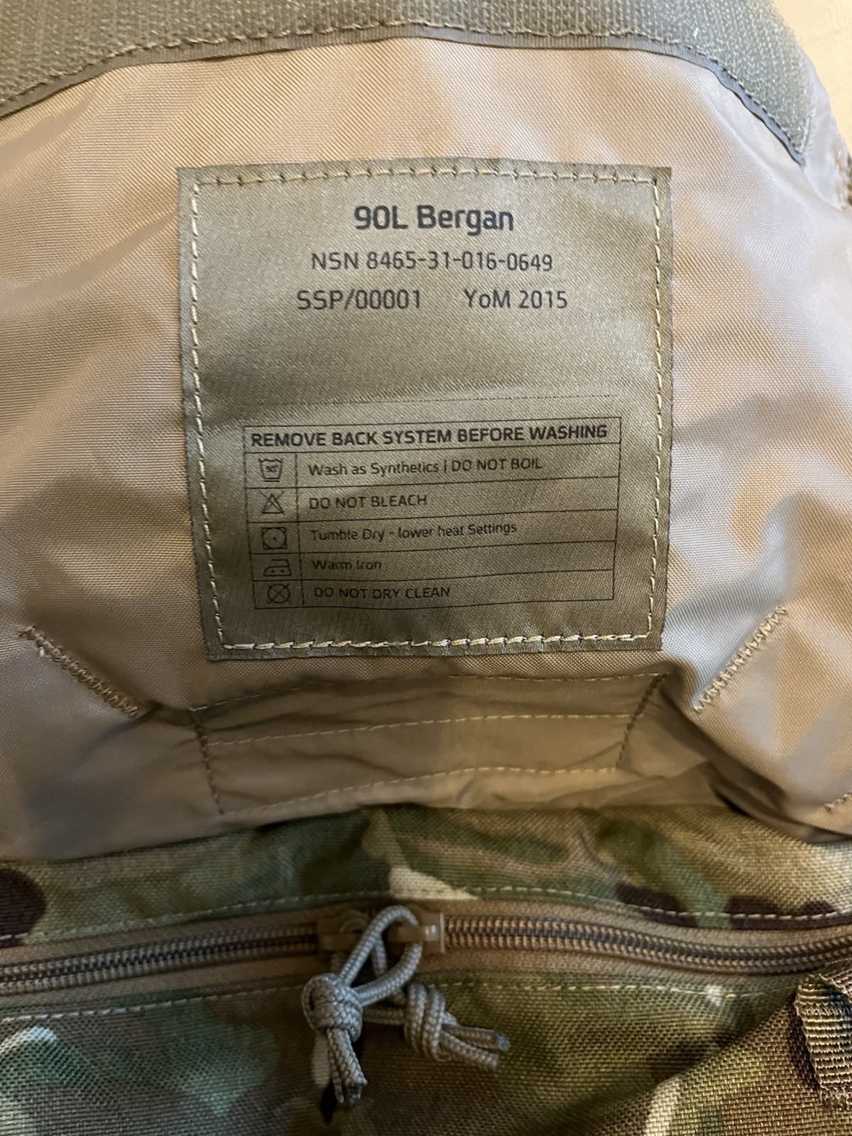 British Army Military Issue 90-Litre Bergen Rucksack Backpack Virtus MTP Grade 1 - Image 7