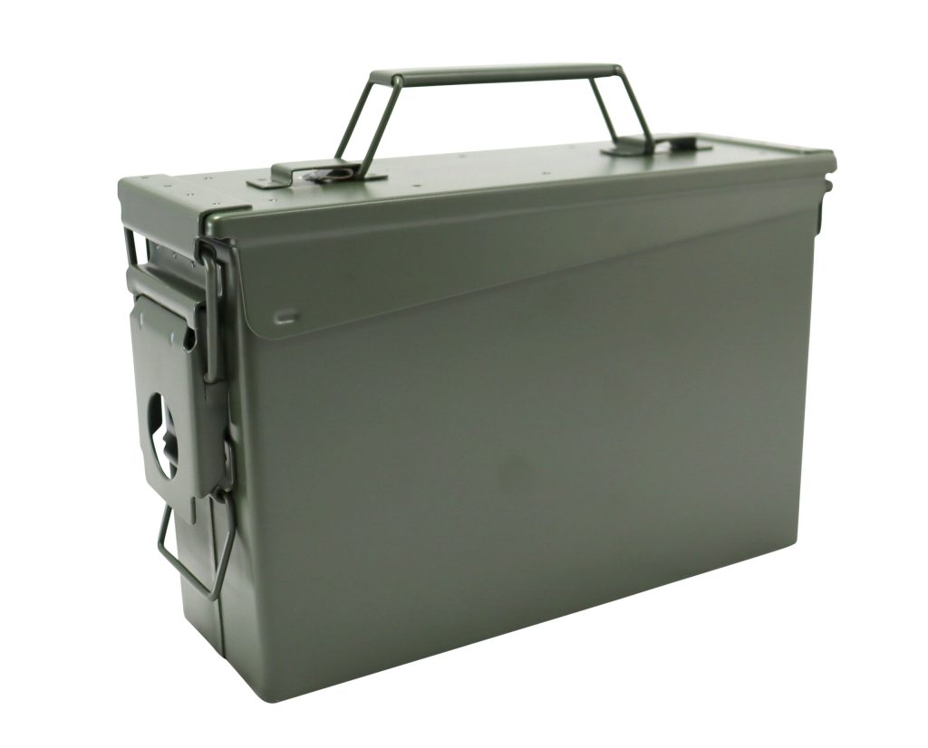 30 Cal Steel Ammo Tin – Olive Green