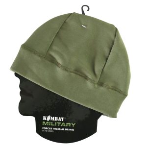 Olive green forces thermal beanie hat
