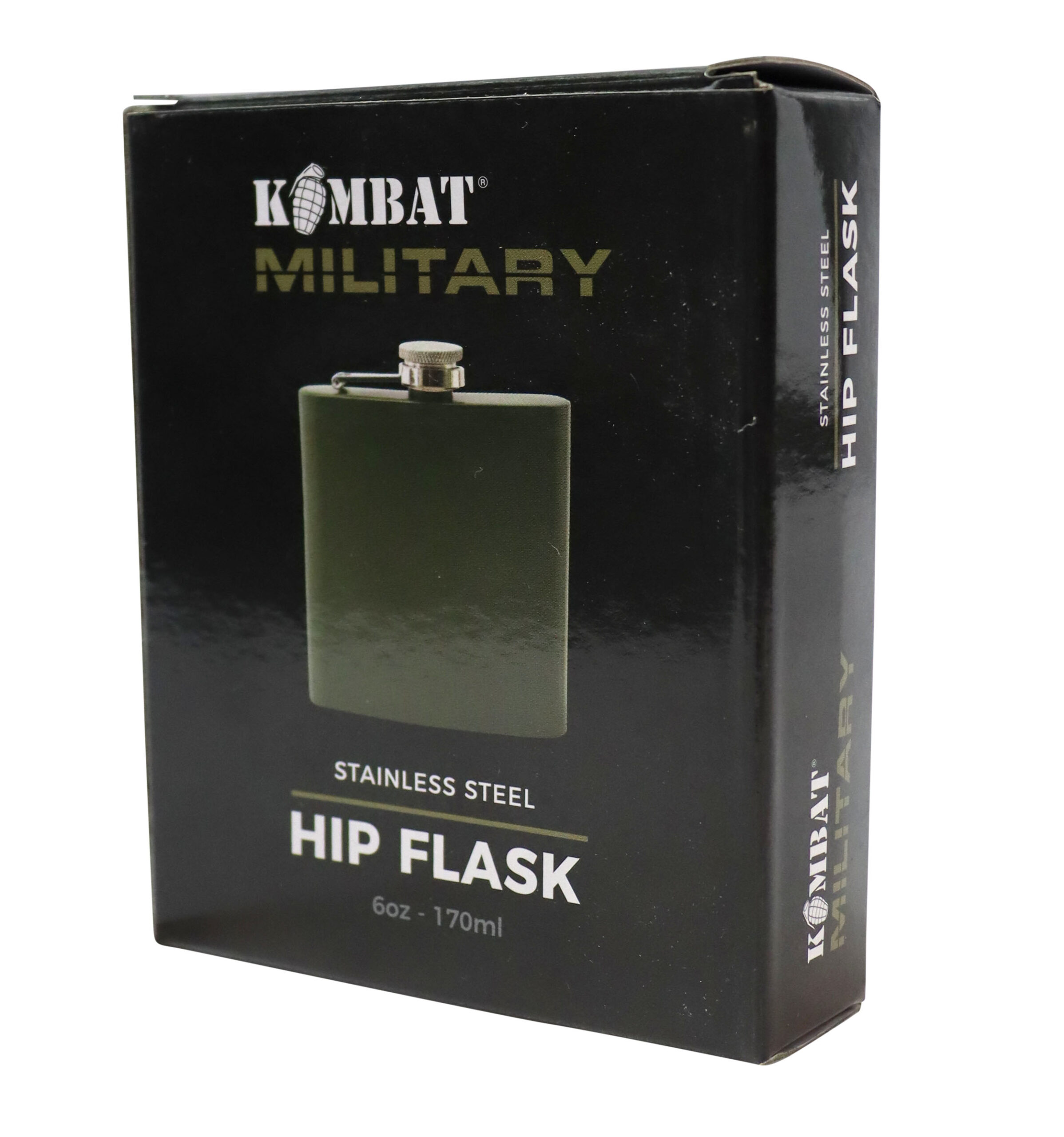 Stainless Steel Hip Flask 6oz – Matt Green 4