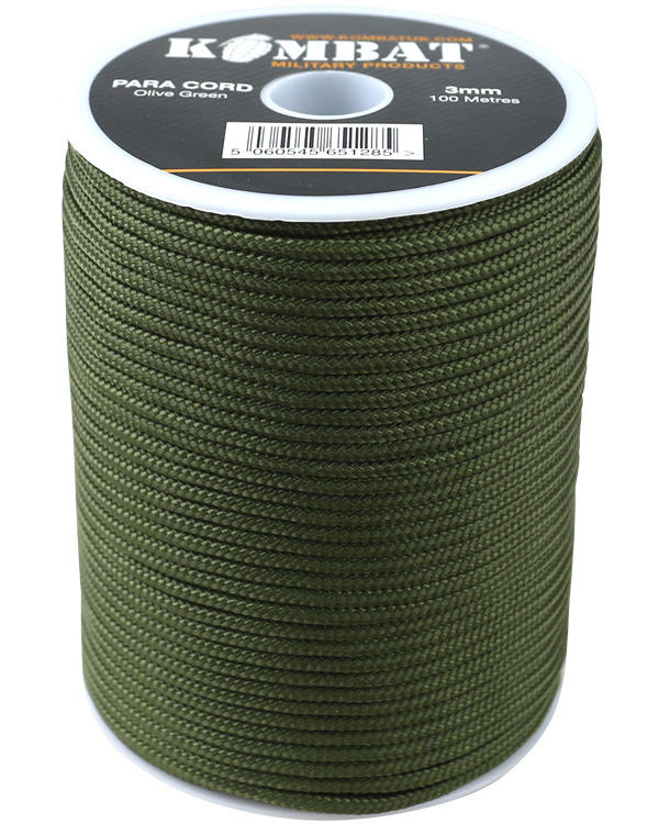 Paracord 100m Reel Olive Green 1