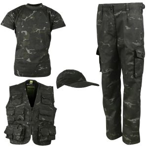 .Kids Camouflage Explorer Army Kit   BTP Black
