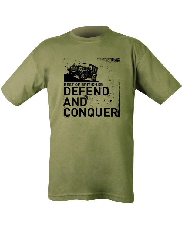Defend and Conquer T-shirt Olive Green