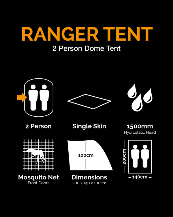 Ranger Tent BTP (2 Person, Single Skin) 2
