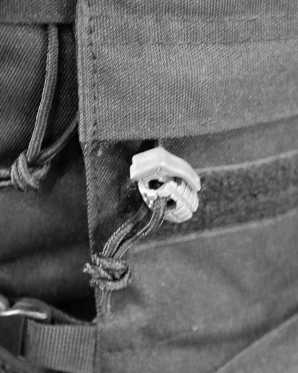 Grenade Cord Stoppers Gunmetal Grey 3