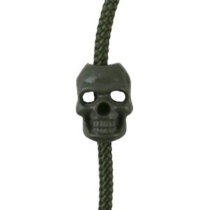 Skull Cord Stoppers Olive Green 1