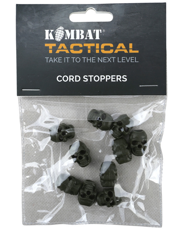 Skull Cord Stoppers Olive Green 4