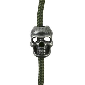 Skull Cord Stoppers Silver 1