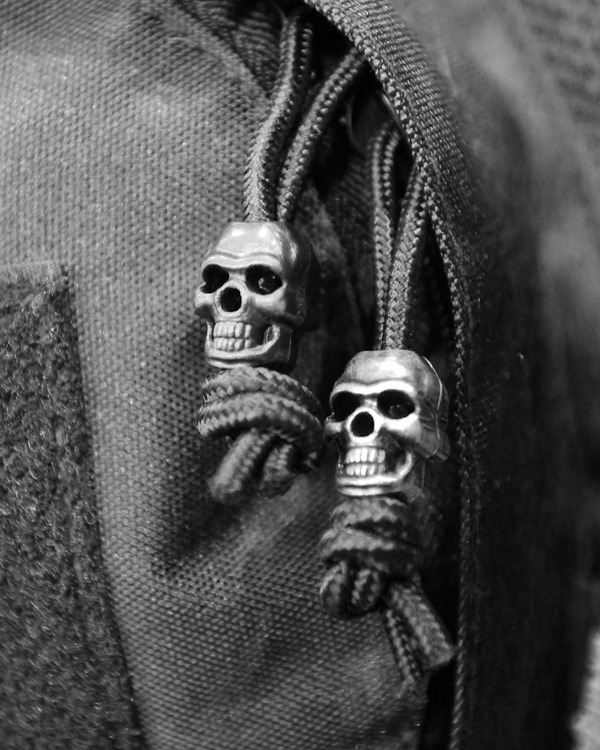 Skull Cord Stoppers Silver 3