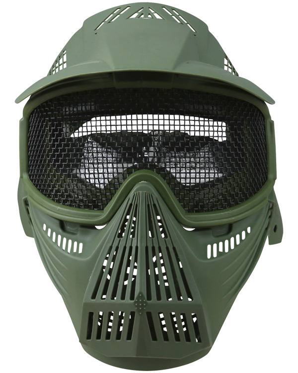 Full Face Mesh Mask Olive Green 2
