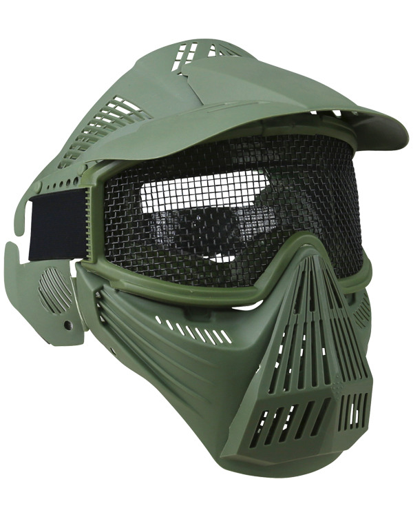 Full Face Mesh Mask Olive Green 3