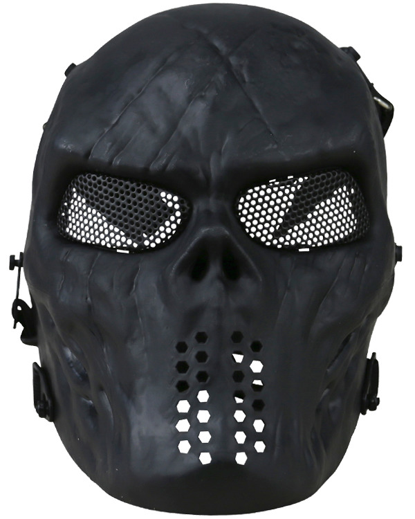 Skull Mesh Mask Black 2