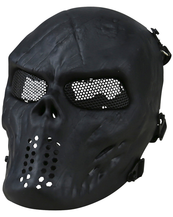 Skull Mesh Mask Black 3