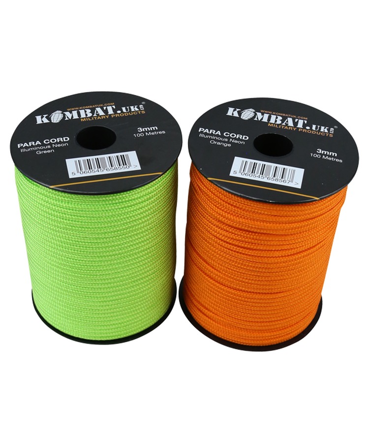 Paracord 100m Reel Neon Orange 3