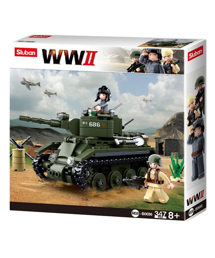 Sluban B0686 (WWII Allied Light Cavalry Tank) 2