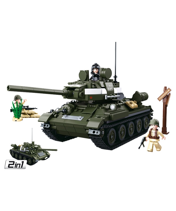 Sluban B0689 (WWII Allied Medium Tank 2in1) 1