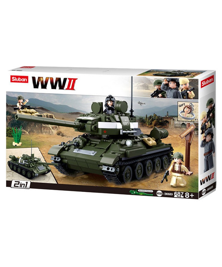 Sluban B0689 (WWII Allied Medium Tank 2in1) 2