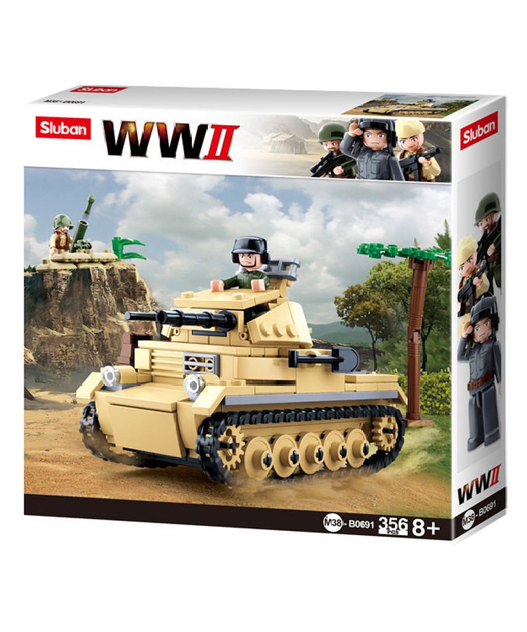 Sluban B0691 (WWII Small German Tank) 2