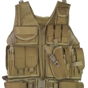 Cross Draw Tactical Vest – Coyote – view 1
