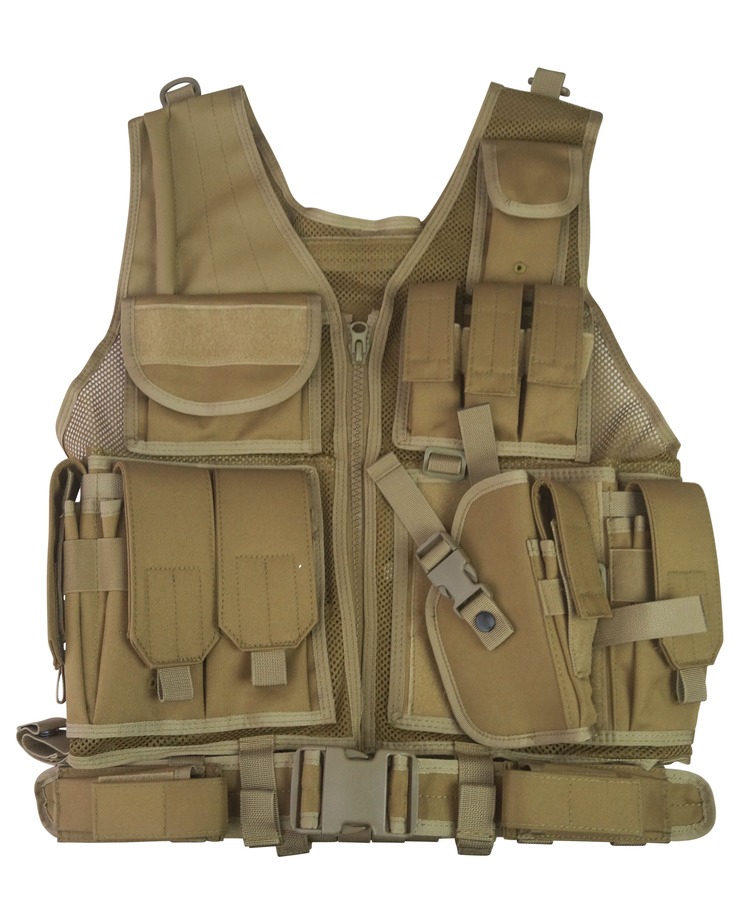 Cross Draw Tactical Vest – Coyote
