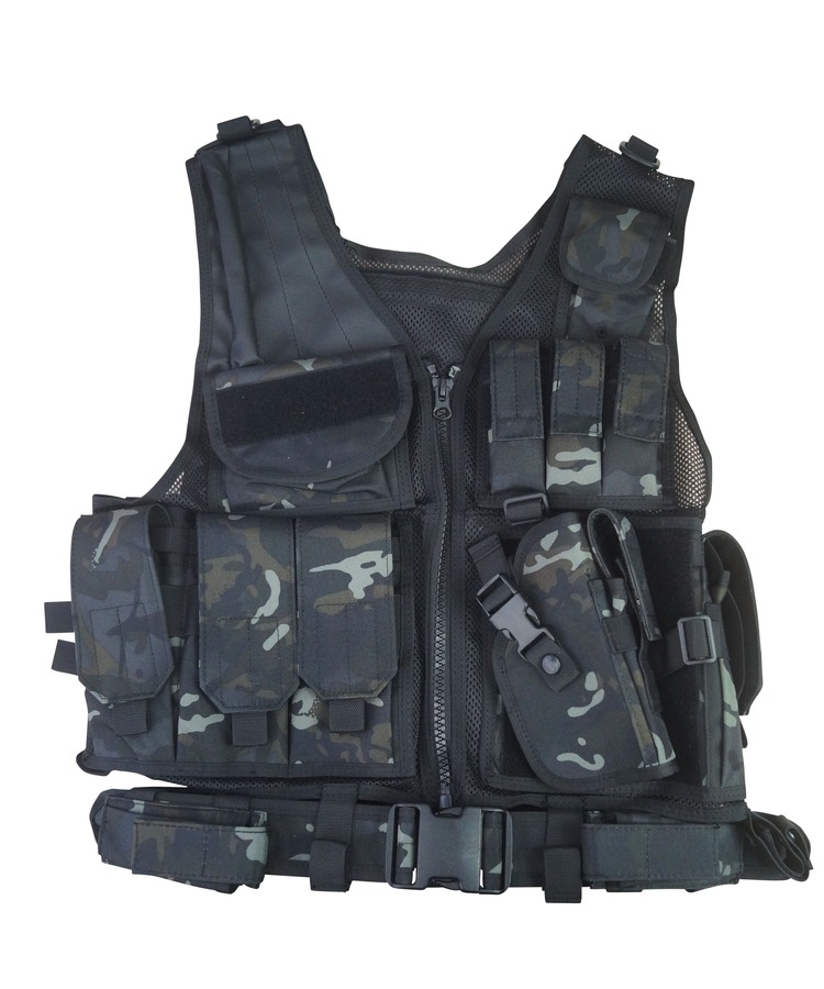 Cross Draw Tactical Vest – BTP Black