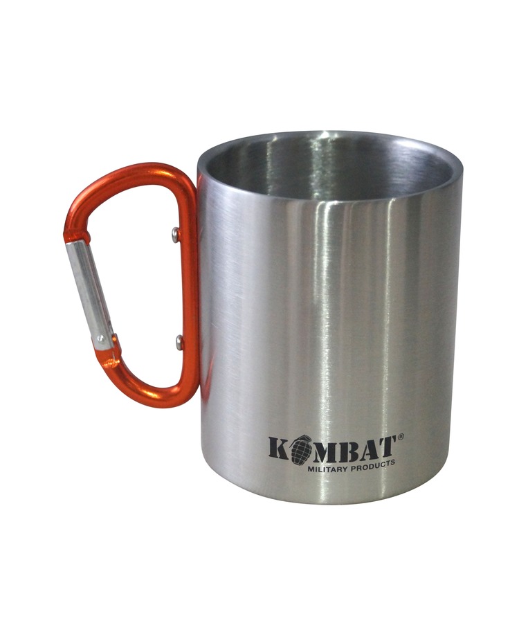 CARABINER Mug Stainless Steel Silver / Orange 1