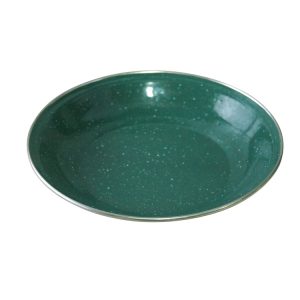 Deluxe ENAMEL SOUP PLATE Green 1