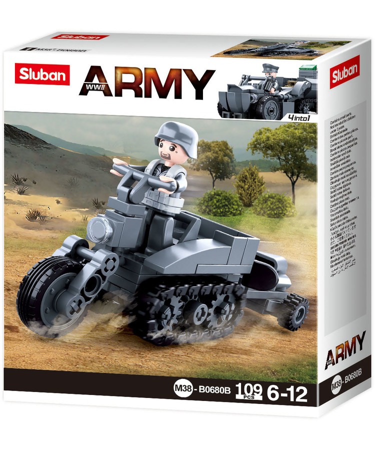 Sluban B0680B (Half Track Bike) 2