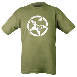 US Punisher T-Shirt   Olive Green