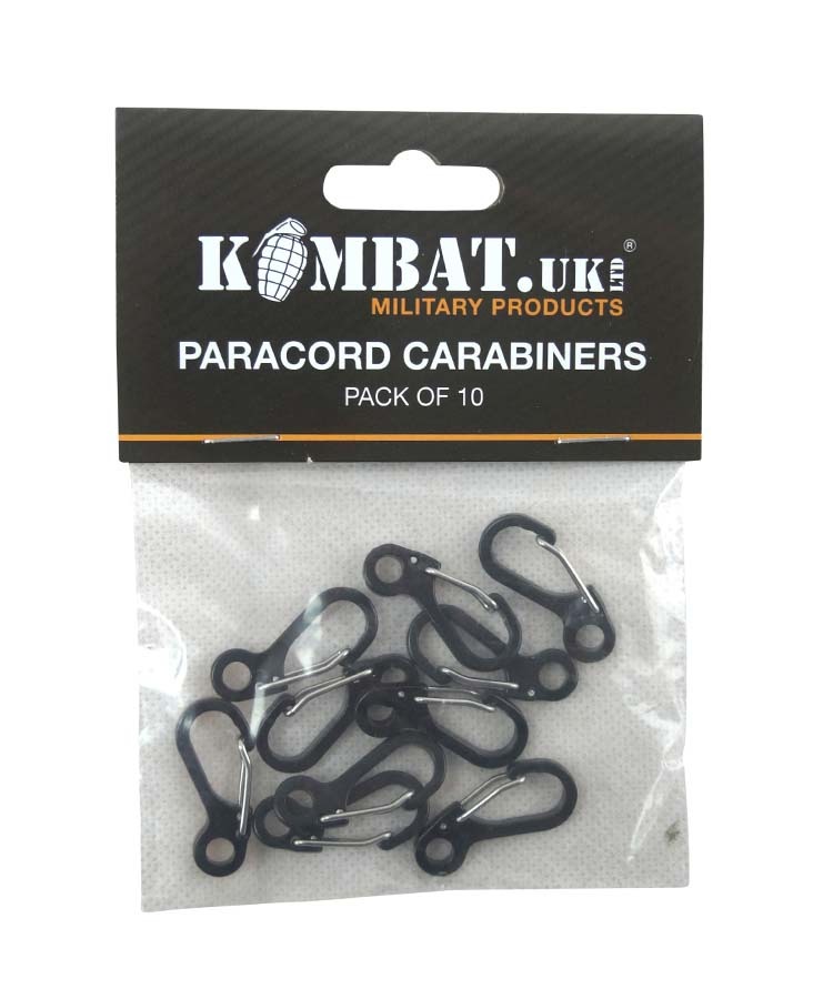 Paracord Carabiners Metal 10 Pack Black 3