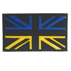 Ukraine / UK Laser Patch Black 1
