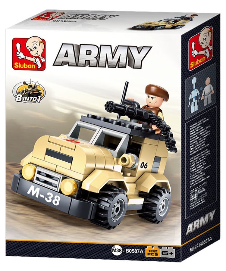 Sluban B0587A ( Army Patrol Car ) 2