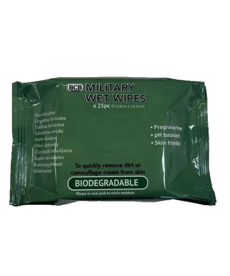 Military Face Wipes Pack of 25 wipes 1