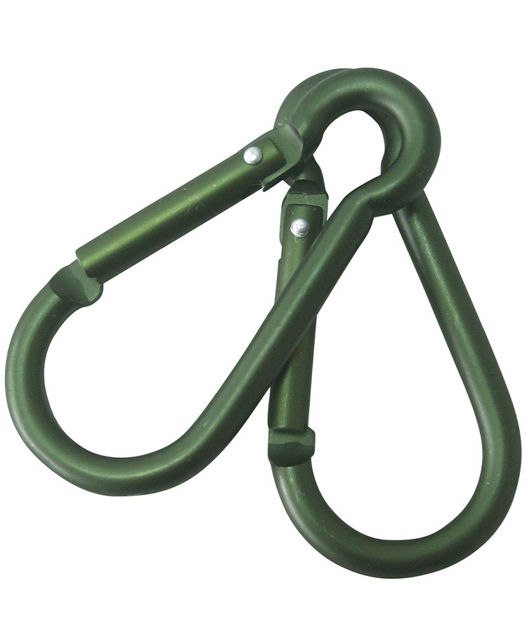 Standard Carabiner Pairs 8mm Olive Green 2