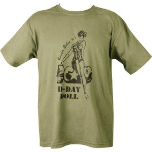 D-Day Doll T-shirt   Olive Green