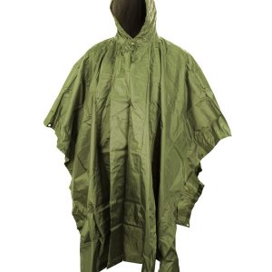 US Style Poncho Olive Green 1