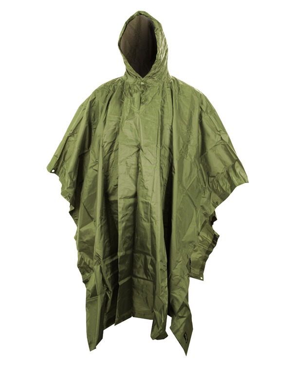 US Style Poncho Olive Green 1