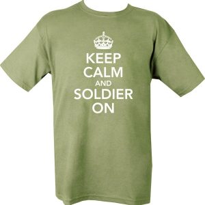 Keep Calm   Soldier On T-shirt   Olive Green