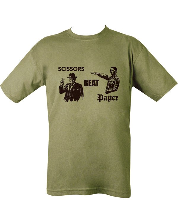 Scissors Beat Paper T-shirt Olive Green