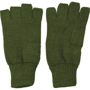 Fingerless Gloves Olive Green 1