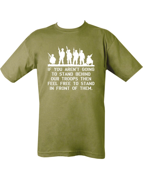 Behind Troops T-shirt Olive Green