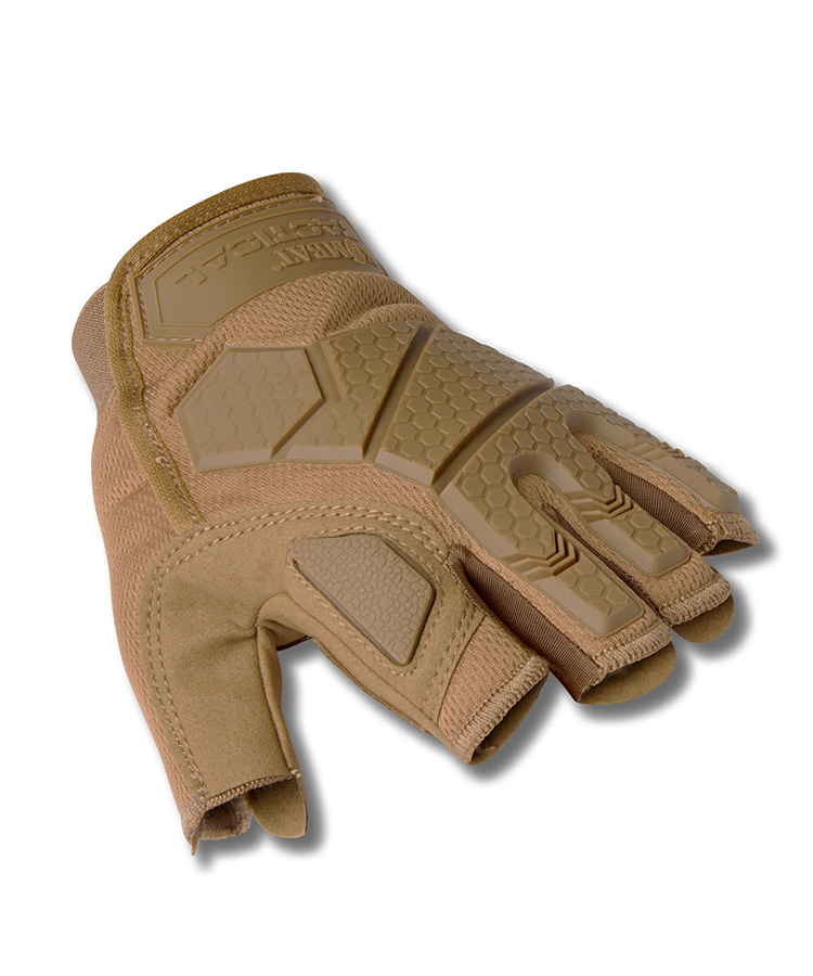 Alpha Fingerless Tactical Gloves Coyote - Image 2