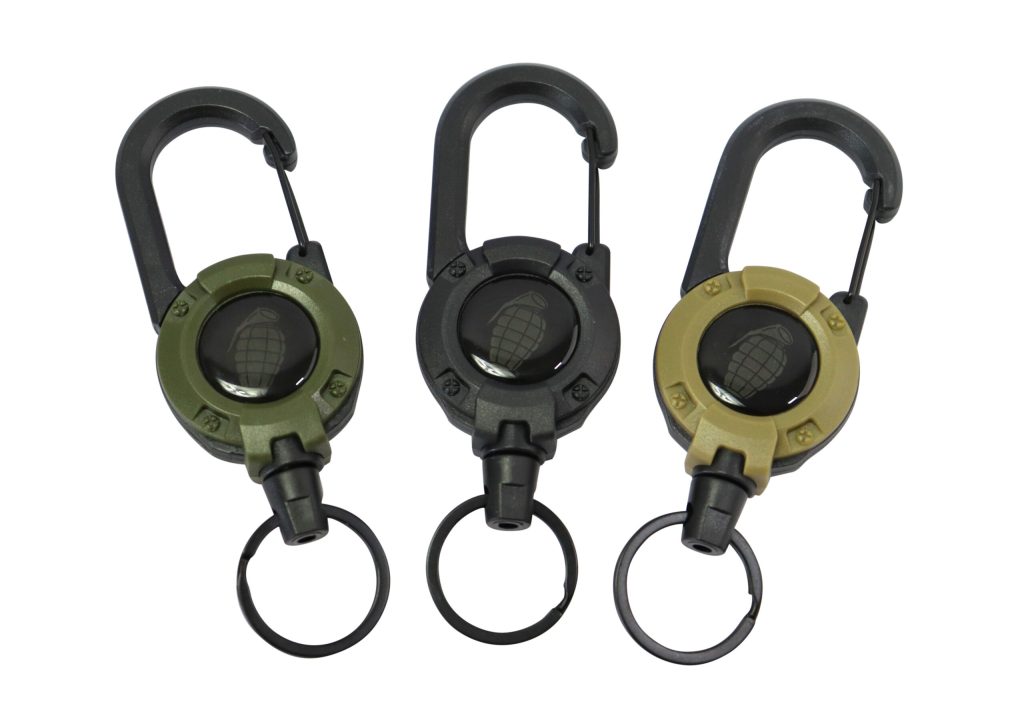 Heavy Duty Retractable Carabiner   Black