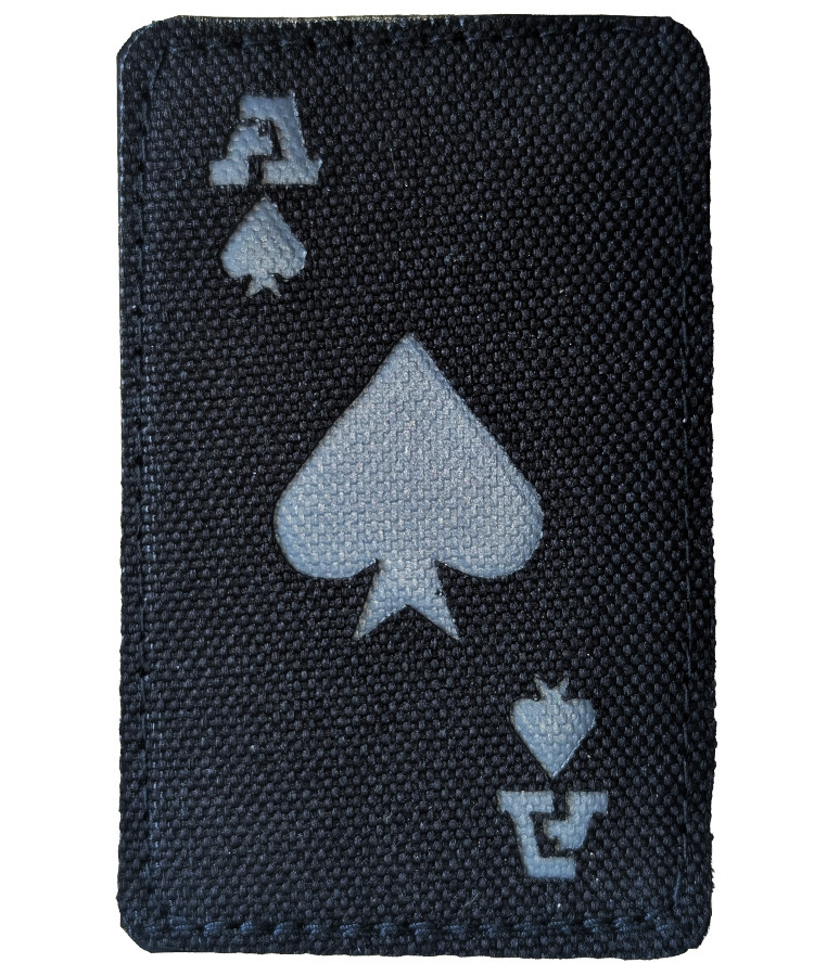 Laser Cut Ace of Spades Patch – Black/Grey 1