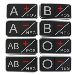 Tactical Blood Group Patch – Black – B- 1
