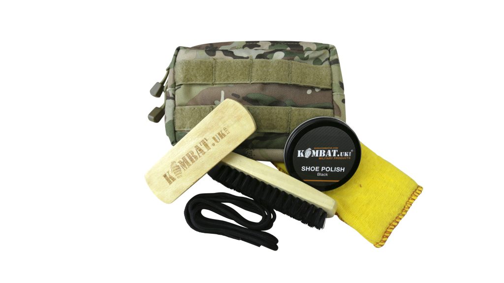Deluxe Molle Boot Care Kit (Black Polish   Laces)