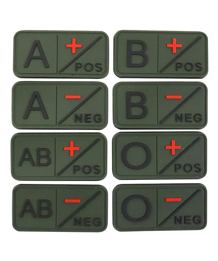 Tactical Blood Group Patch – Olive Green – B- 1