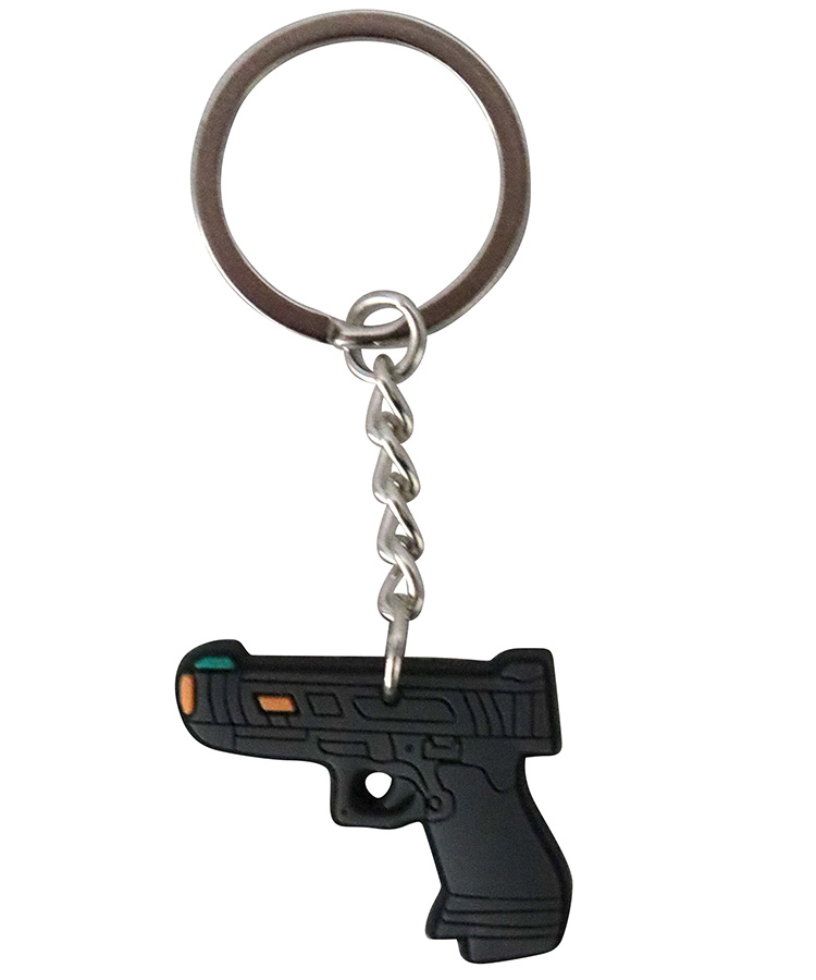 KOMK-030 Rubber Keyring – Pistol 1
