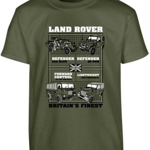 Kids Landrover T-shirt   Olive Green